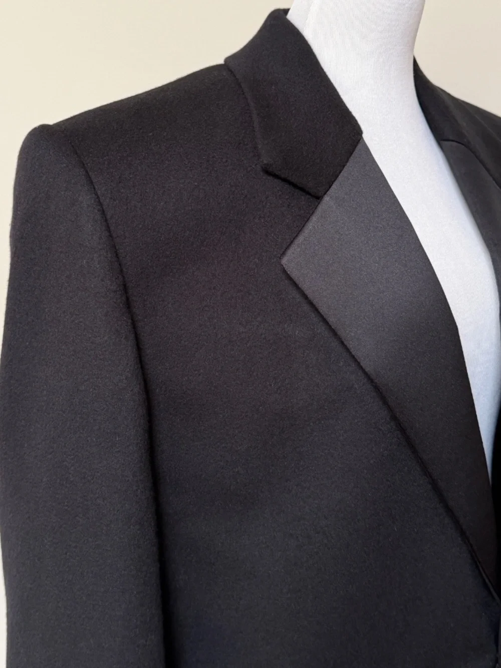 Saint Laurent YSL Runway Oversize Cashmere Wool Tuxedo Blazer Jacket